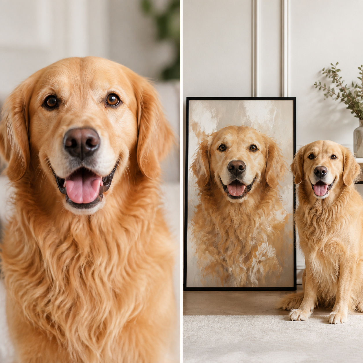 Personalisiertes Tierporträt – Poster & Leinwand