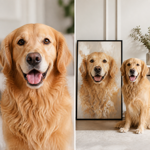 Personalisiertes Tierporträt – Poster & Leinwand